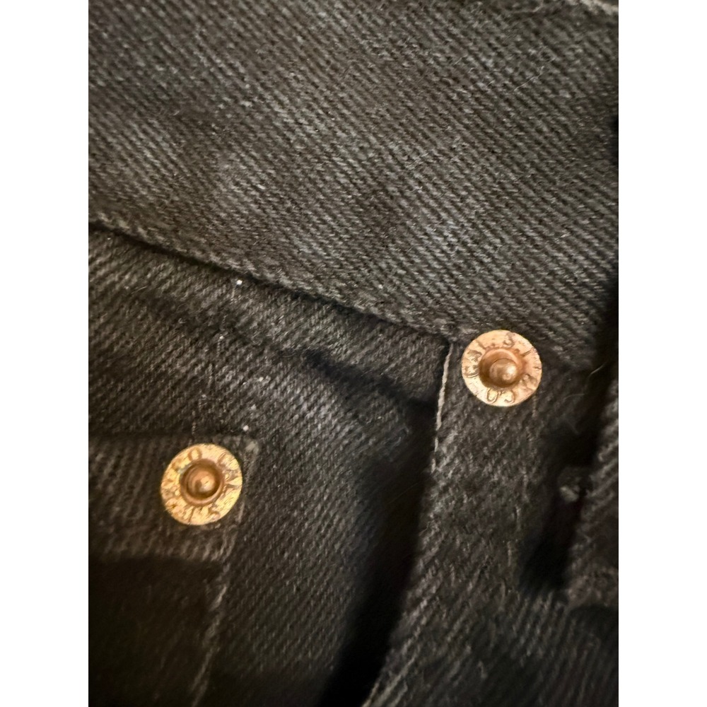 Levis 501 Original Straight Leg Button Fly Black Jeans Mens W36 L30 - Picture 4 of 6
